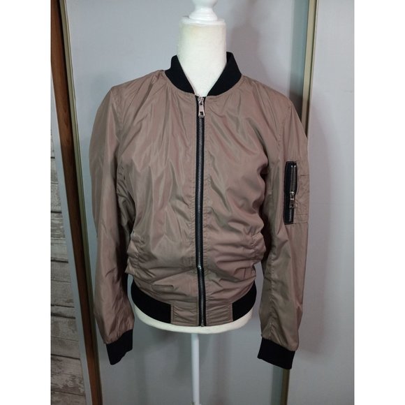 MTX Jackets Industry Large Beige Mens Casual Outdoor Going Out Bomber Jacket - Picture 1 of 6